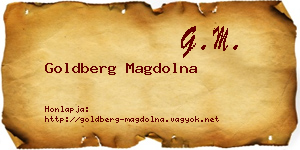 Goldberg Magdolna névjegykártya
