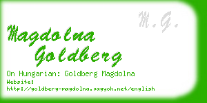magdolna goldberg business card